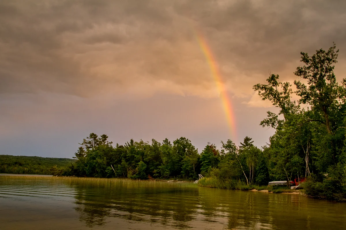 Evening Rainbow on Duck Lake