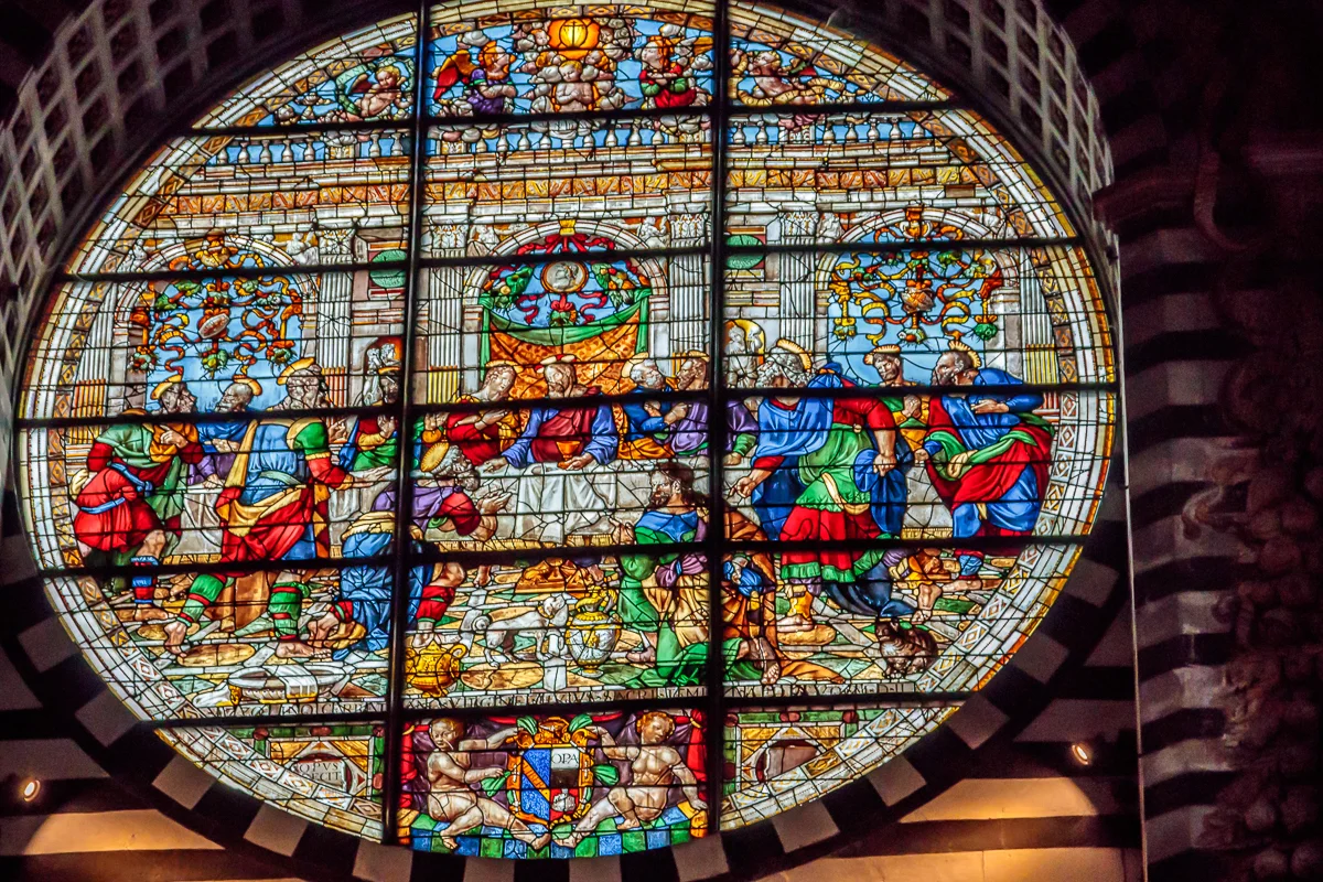 Stained Glass Window of the Last Supper
