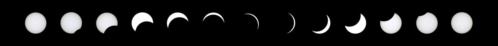 Sequence of Solar Eclipse, April, 2024