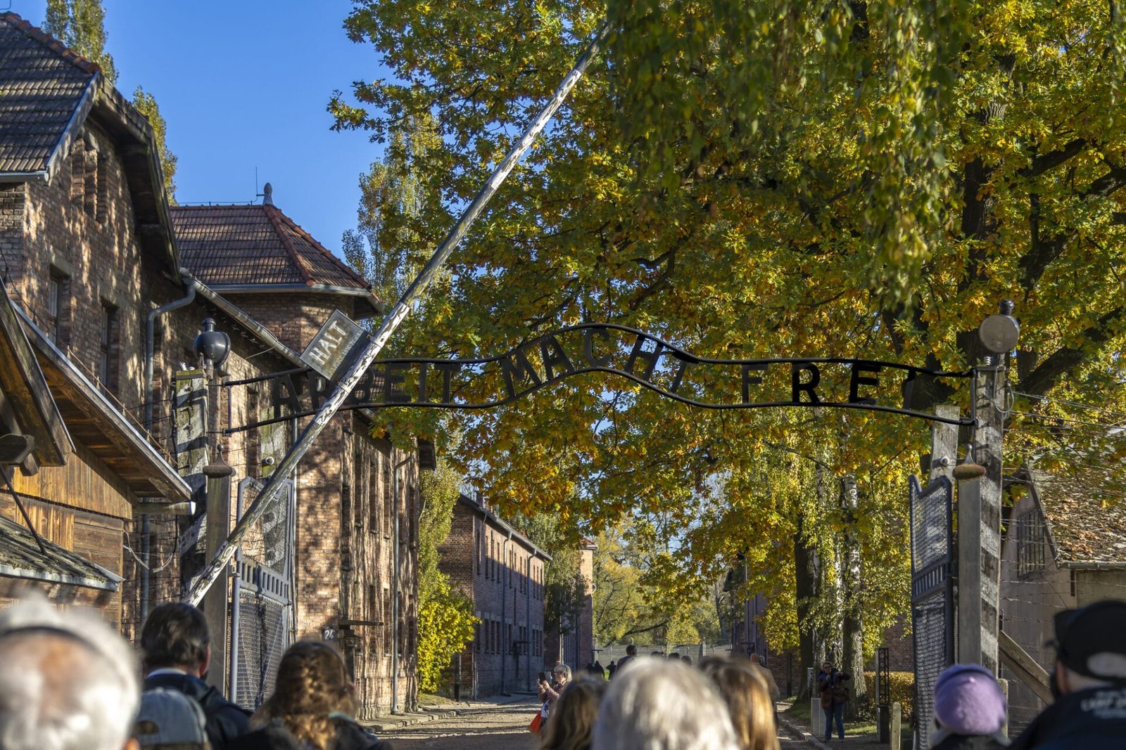 The Main Gate with Sign "Arbeit Macht Frei"