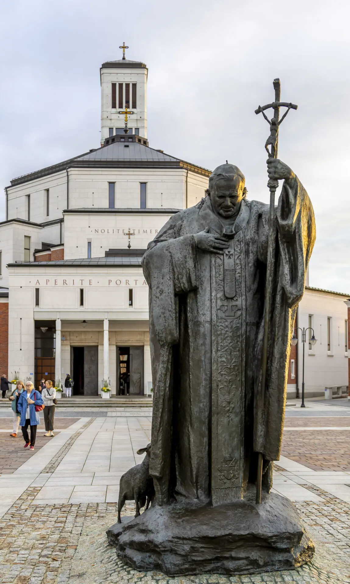 Statue of John Paul II in Front of the Sanctuary